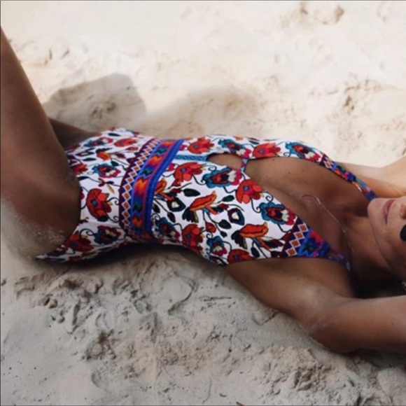 Blooming Bohemian Gypsy Floral Monokini - Picture 2 of 5